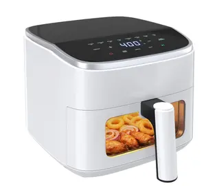 4 Qt Compact Air Fryer, 4-in-1 Cooking Functions, Dishwasher-Safe Parts, White