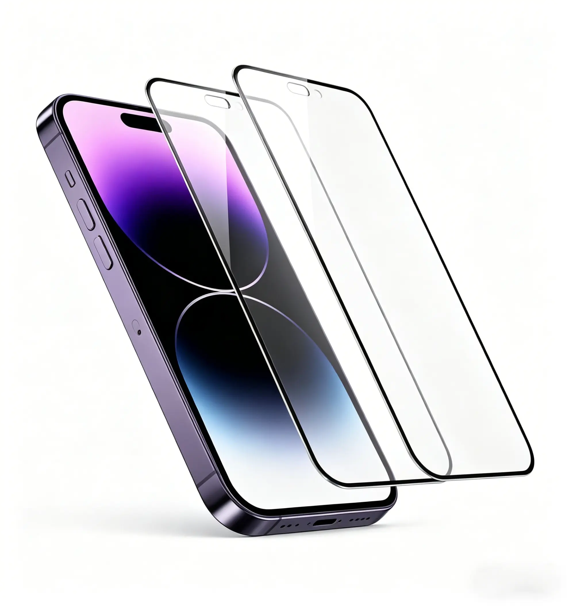 2-Pack Screen Protector Compatible with: iPhone 17, 16, 15, 14, 13 Pro Max, Plus, and Air. High-definition tempered glass with 9H hardness for maximum protection. Ultra-thin, scratch-resistant, and fingerprint-resistant.