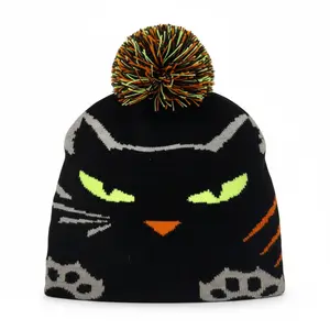 Bad Kitty beanie with fluffy pom