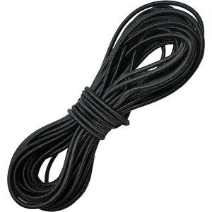 1/8-inch (3 mm) Round Black Elastic Cord – 11 Yards – Stretch Shock Cord, Bungee Rope, Black Elastic String Cord for Sewing, Craft, DIY, Mask, Drawstring