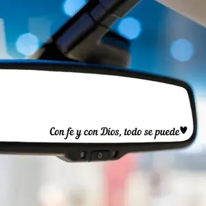 Con Fe y Con Dios Todo Se Puede Inspirational Message Decal for Vehicle Decoration Motivational Car Sticker