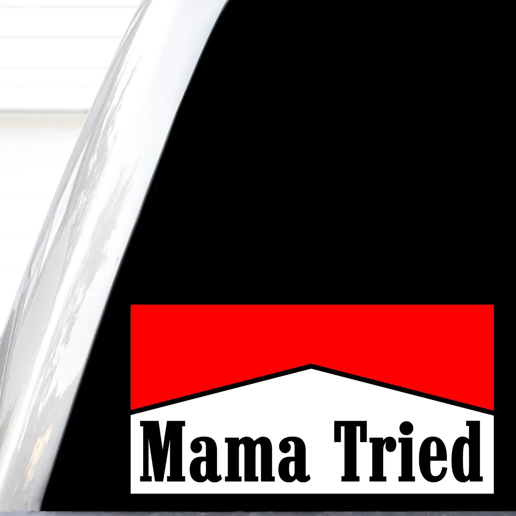 Mama Tried Decal, Mama Tried Sticker, Mama Tried Patch, Funny Hardhat Stickers, Diesel Truck Decals, Pork Rub Sticker, Trucker Life, Laptop Stickers, Just The Tip I Promise Decal (H 3 by L 6 Inches)