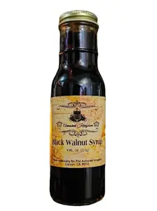The Armored Kingdom Gourmet Black Walnut Syrup 8oz Rich Nutty Earthly Flavor for Breakfast Desserts & Beverages Sweet