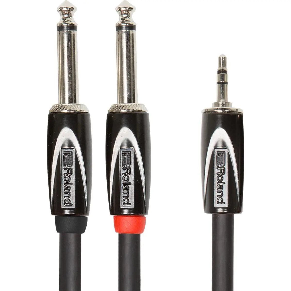 Roland Black Series 10' Insert/Splitter Cable, 1/8" TRS to 2x 1/4" Connector