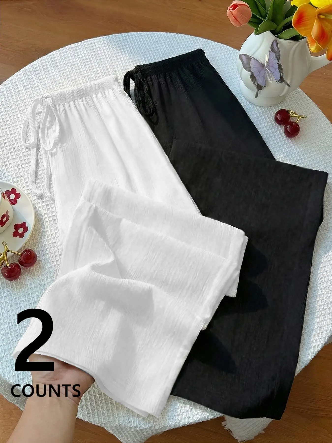 Women's Loose Wide Leg Pants, Casual Everyday College Style, Chic, Sexy Hip Hop Street Dance Home Wear, Long Regular Fit, Spring & Fall Fashion Bottoms, Casual Minimalist Trousers