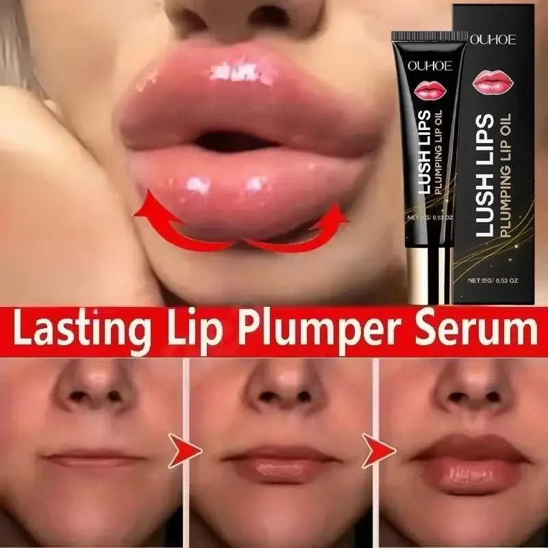 Lasting Volumising Lip Plumper Serum, Instant Lips Elasticity, Plumping Gloss Oils, Reduce Fine Lines, Moisturizing, Nourishing, Glossy, Sexy Lip Care, Hydrating, Lip Product, Moisturizer, Hydrate, Moisture