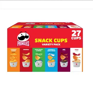 Potato Crisps Chips, Lunch Snacks, Snack Cups, Variety Pack, 19.5oz Box (27 Cups)
