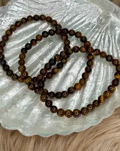Tiger Eye 6mm Sphere Bracelet