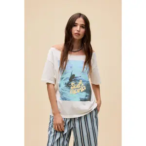 Surf Mania Off-The-Shoulder Tee