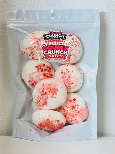 Strawberry Cheesecake Double Crunch Taffy – Freeze-Dried Candy | Sweet Crunch Labs