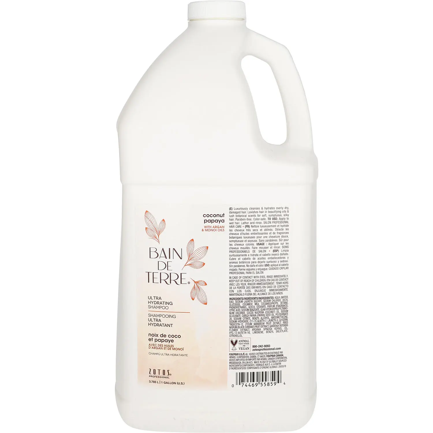 Bain De Terre By Bain De Terre Coconut Papaya Hydrating Shampoo 1 Gallon For Unisex