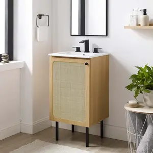 Chaucer 18" Bathroom Vanity Cabinet (Sink Basin Not Included) in Oak