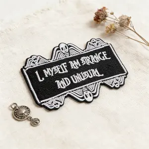 Strange & Unique Embroidered Patch Applique, Back Adhesive Iron-On Design, Ideal for Clothing Jackets Hats Accessories