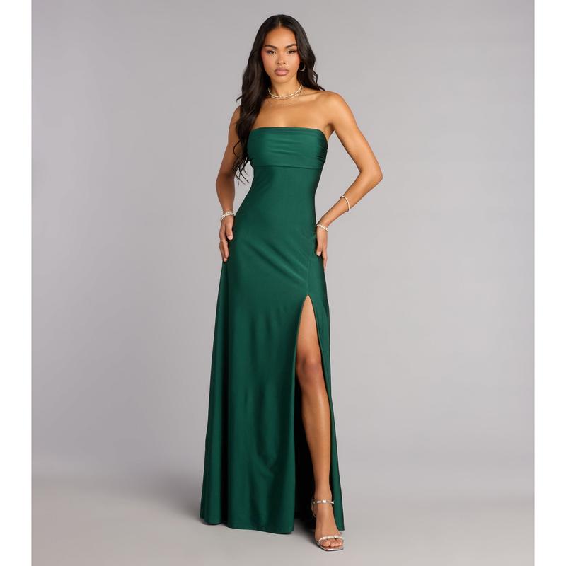 Ally Strapless A-Line Formal Dress