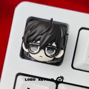 Persona Ren Amamiya Keycap Kawaii Game Character Resin Mechanical Keyboard Accessory Single Anime Animation Keycaps Adorn Esc C4
