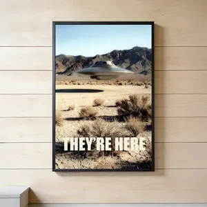 Story UFO UAP Flying Saucer Area 51 Poster,Wall Art Print