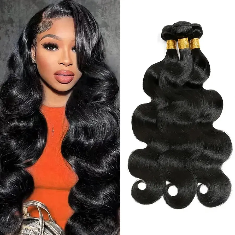 Hair Weave Bundles 100% Natural Black Human Hair Extensions