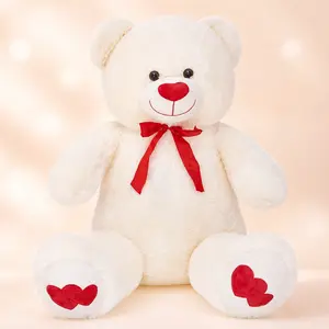 CHUBBYJOY Giant Teddy Bear Plush, 43Inch Large Stuffed Animal Bear with Bow Tie, Soft Long Plush Hugging Bear Pillow for Bedroom Sofa Decor, Perfect Gift for Birthday Valentine Christmas