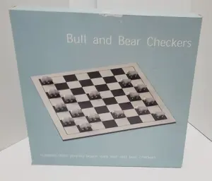 Wall Street Redenvelope Stainless Steel Bull Bear Checkers Game Stock Market