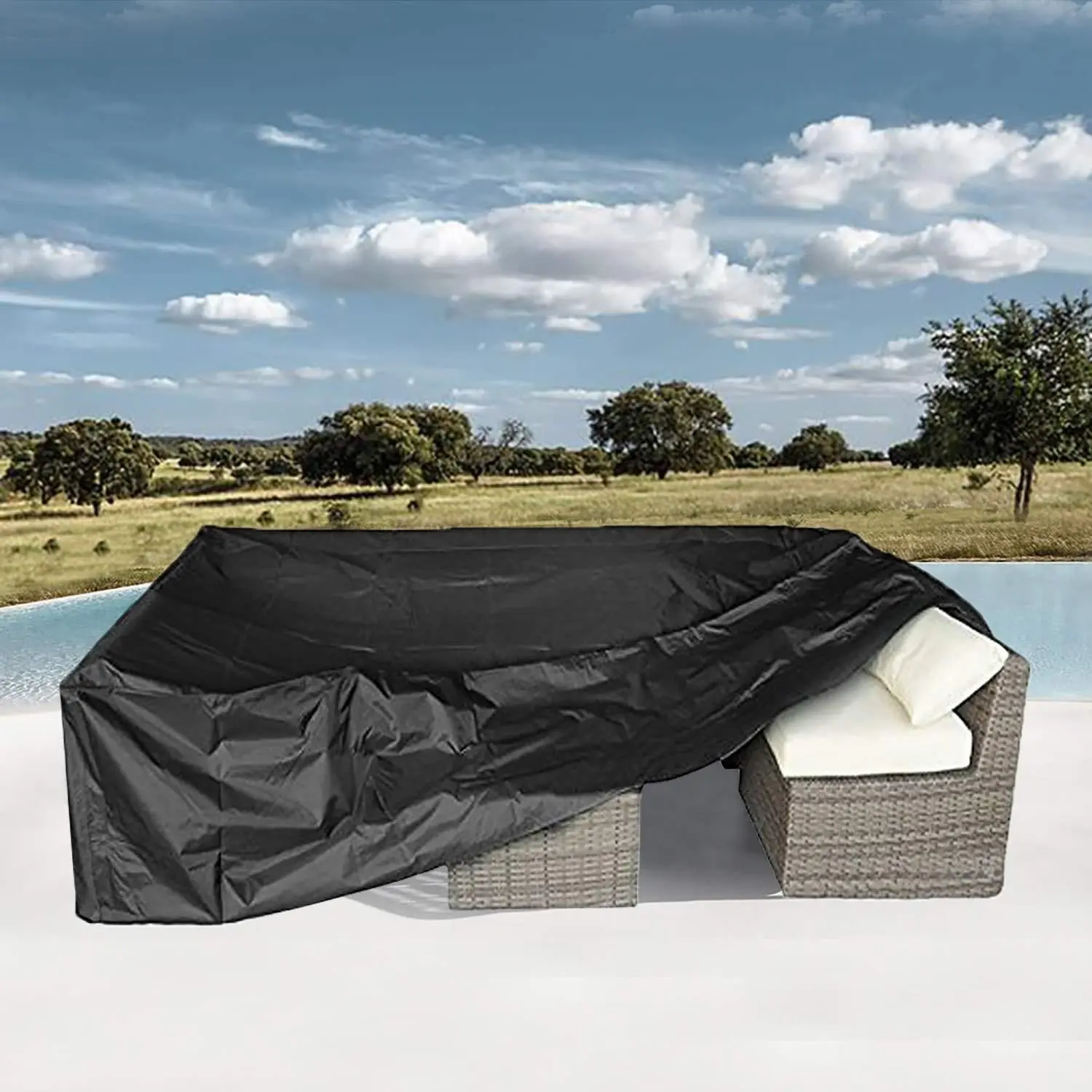 Outdoor Patio Furniture Cover Set, Waterproof UV Resistant Snowproof Protection, Large Detachable Sofa Table Chair Universal Protector, Patio Sectional Set