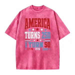 America Turns 250 I Turn 50 T-Shirt | Patriotic 2026 50th Birthday Gift | US Independence 250th Anniversary Tee