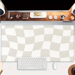 1pc Check Gaming Mouse Pad Aesthetic Art Desk Mat 1pc Check Gaming Mouse Pad Aesthetic Art Desk Mat Rubber Base with StitBase with Stitched Edge Non-Slip Desk Accessories XL Mousepad for Office Home as Gifts for Men Women Birthdays,Christmas,Halloween Day