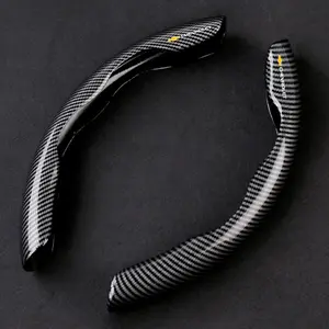 2pcs Car Emblems Steering Cover, Non-Slip Protection Shell, Fits Chevrolet Captiva Cruze Tracker Epica Malibu Kalos Nubira Matiz Camaro Onix Volt