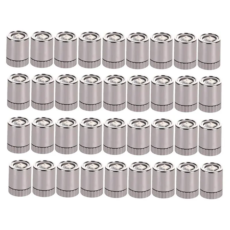 36Pcs Battery-Operated Warm White Mini LED Spotlights - Fastener-Mounted for Car Interior Accessories, Dollhouse Handcrafting Projects