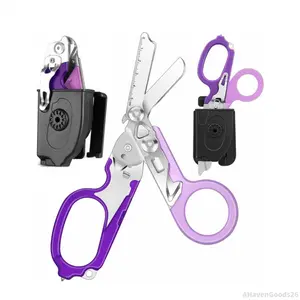 6-In-1 Trauma Shears Set with Compatible Leather Case, Multi-Purpose  Tactical Scissors for Nurses & Outdoor Use, Garden Grafting Tool Includes Gift BoxAHavenGoods26