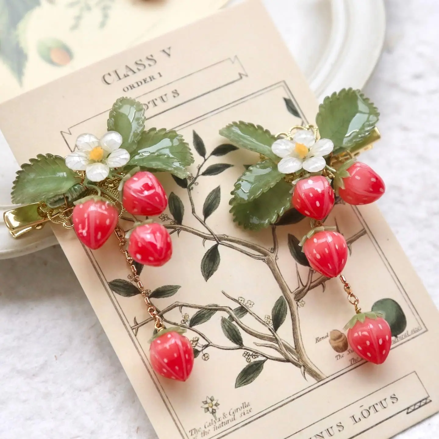 Strawberry Hair Pins Strawberry Hair Pins