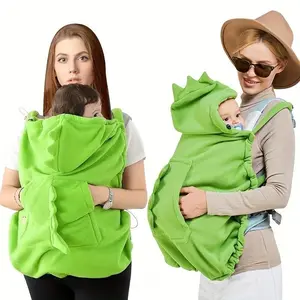 1 Dinosaur-Print Baby Stroller Sunshade Cover — Windproof & Sun-Blocking, Soft Fiber Warm Blanket — All-Season Outdoor Travel Swaddling Accessory