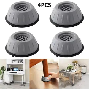 4PCS Anti-Vibration Washing Machine Support Anti-Slip Rubber Feet Base Pads Mat US