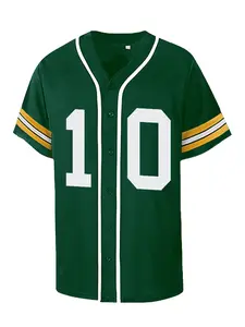 High Quality Women's Green Bay #10 Baseball Jersey,V Neck Loose-Fit Breathable Stitched Baseball Shirt Short Sleeve T-Shirt, Casual Outdoor Sports Top, All-Season Comfortable Wear