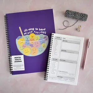 Mixed Feelings Mental Health Journal - Daily Self Care Journal with Check-Ins, Resources, and Coloring