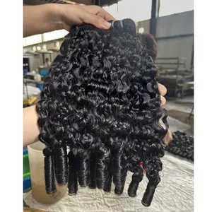 【Lowest Price】VIPbeauty Burmese Curly Bundles Human Hair 100% Unprocessed Virgin Hair Bundles Deals Human Hair Extensions 12A Raw Burmese Curly Human Hair Bundles for Black Women Natural Black Spiral Curly End Human Hair Weft Extensions