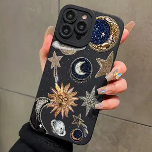 Eye Sun Moon Design Phone Case with Sun and Moon Motifs for iPhone Models, Shockproof Comprehensive Full Coverage Protection, Durable Material, Stylish Accessory