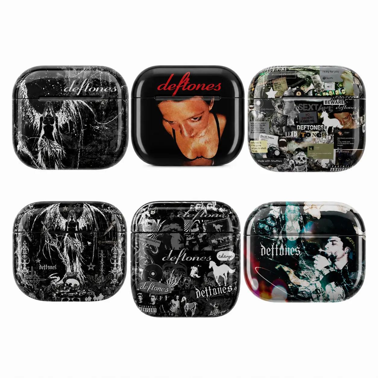 Def.t0nes AirPods Case - Alternative Rock Aesthetic Cover for AirPods 1-4 and AirPods Pro Case, Shockproof Protective Sleeve for AirPods