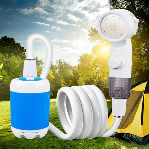 Portable Handheld Waterproof Electric Camping Shower Head with Portable Design, Outdoor Camping-Hiking Travel Personal Care Essential