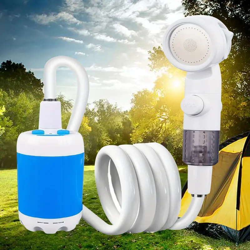 Portable Handheld Waterproof Electric Camping Shower Head with Portable Design, Outdoor Camping-Hiking Travel Personal Care Essential