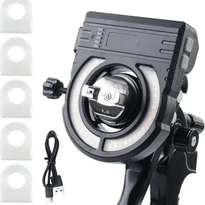 Rechargeable Spray Gun Light, 2700k-6500k LED Lamp, 500/250 Lumens, Uniform Spraying, Reduce Retouching, Universal Automatic Spray Gun Light