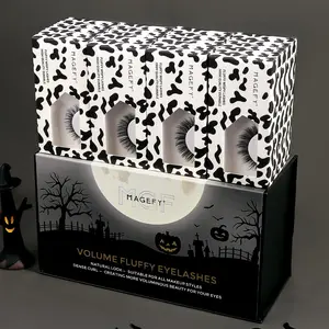 Natural Crossover Volume False Eyelashes, 20 Pairs Mixed Length and Styles False Eyelashes, Fluffy Dramatic Thick Volume Eyelashes, Volumized False Eyelashes, Fake Lashes Makeup, Cosmetic Eyelashes