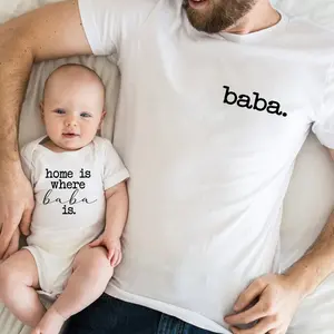 Home is where baba is - Fathers Day Shirt - Gifts For Dad- Baba -