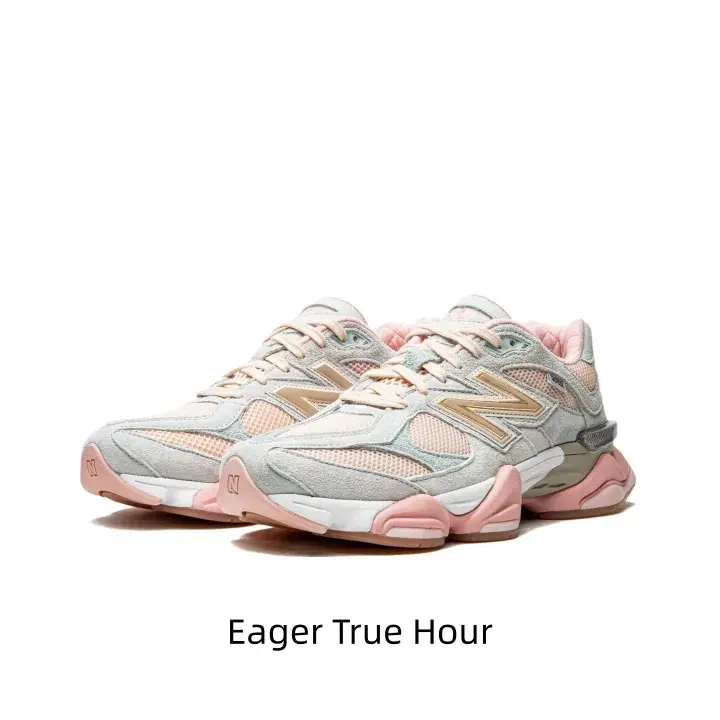 Macaron Two-Tone Retro Trainer Distressed Leather Panel Soft Pink Interior Lining Modular Multi-Layer Midsole