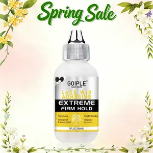 Goiple Lace Front Wig Glue - Waterproof Wig Adhesive for Lace Wigs Strong Hold and fast drying, natural and invisible Transparent Glue for Hair Replacement 1.28 fl oz