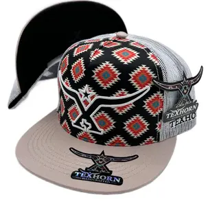 SAN CARLOS AZTEC TEXHORN CAP Handcrafted with Unique Design and Brand Logo Design