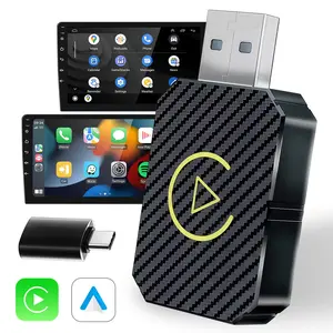 2-in-1 wireless CarPlay for Apple and Android Auto Adapter for fast and stable wireless CarPlay,suitable for factory wired CarPlay,car converts wired to wireless car electronic accessories CarPlay Portable Wireless Carplay