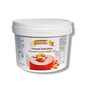 Vizyon Select Ready-to-Use Caramel Cold Glaze - 15.43 lbs - Mirror Shine & Flavor