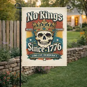 No Kings Since 1776 Garden Flag Resist Outdoor Decor No Kings In America Flag Retro Political Protest Flag Pro Democracy Anti Maga Gift