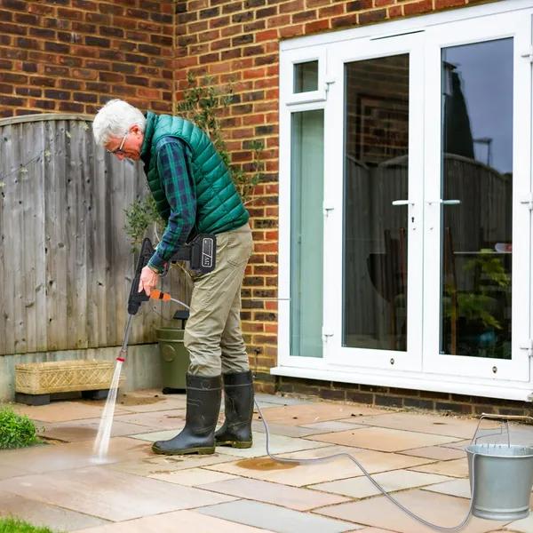 Cordless Pressure Washer Portable Electric Power Washer High Pressure Water Sprayer 400PSI Car Washer Cleaner With Nozzle Foam Bottle Filter 1200mAh 21V Battery And Charger Cordless Pressure Washer Portable Electric Power Washer High Pressure Water Sprayer 400PSI Car Washer Cleaner With Nozzle Foam Bottle Filter 1200mAh 21V Battery And Charger