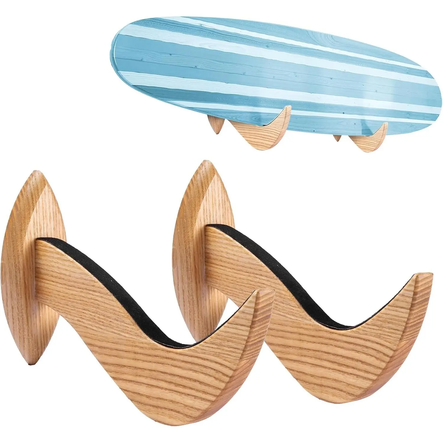 VEVOR Surfboard Wall Mount, Horizontal Surfboard Rack for Storage and ...